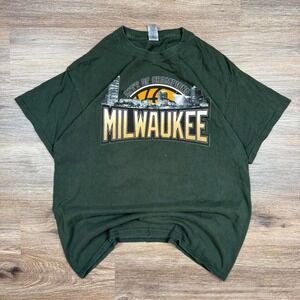 forest green milwaukee bucks j‎ holdiday jersey style tee